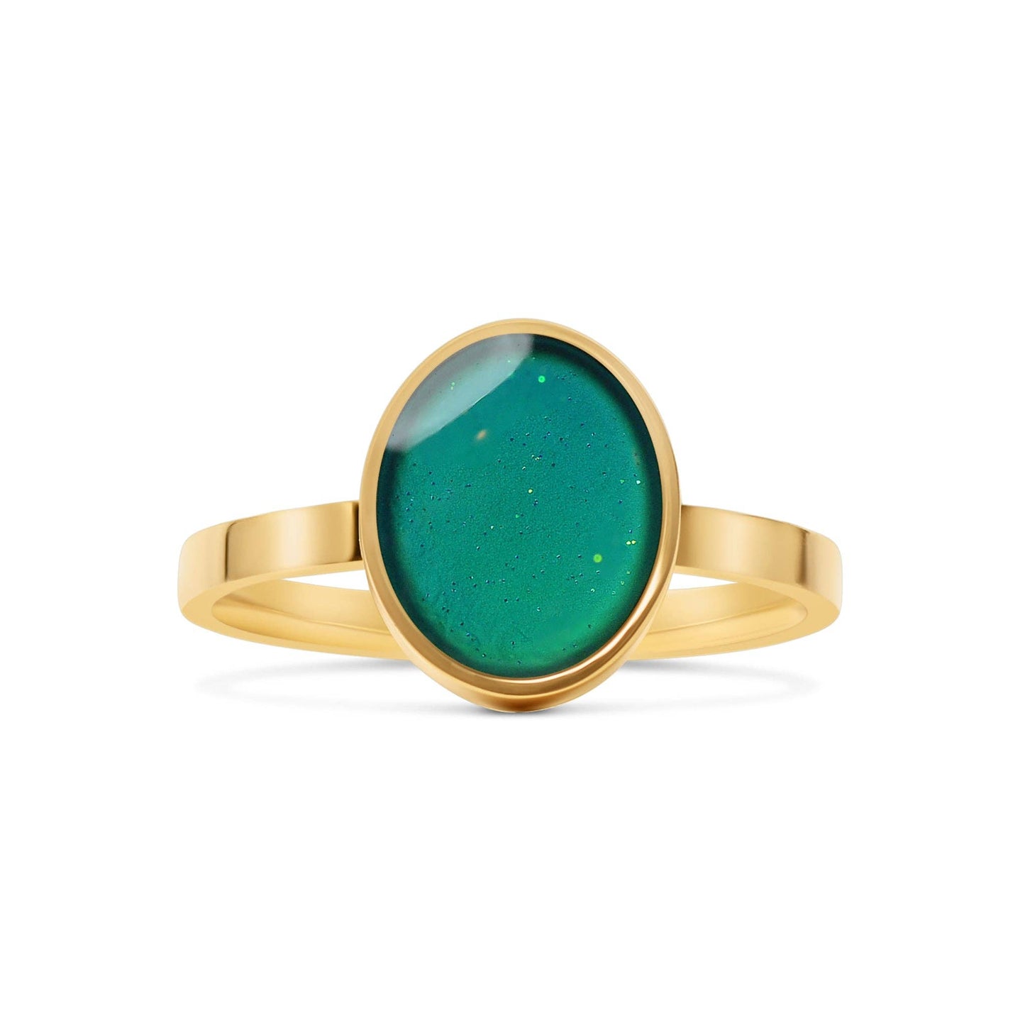18K Gold PVD Stainless Steel Mood Ring : 3