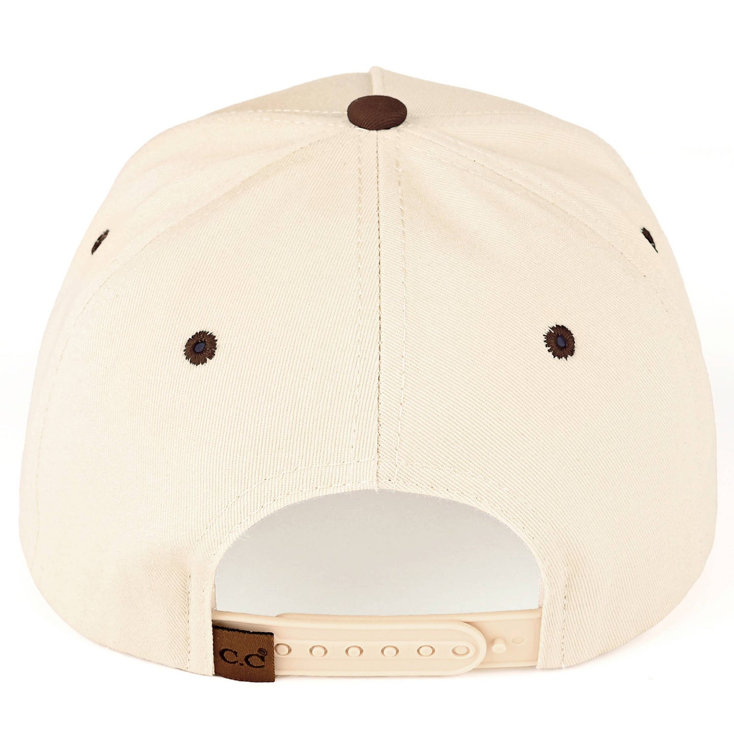 C.C Y'ALL NEED JESUS Embroidered Letter Two Tone Trucker Hat: Beige
