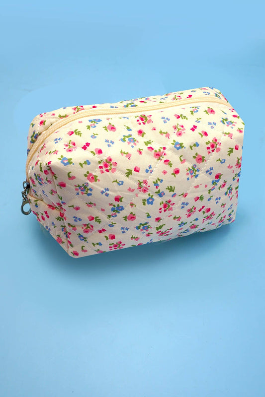 FLORAL TOILE PATTERN MAKEUP COSMETIC POUCH BAG | 40P562: D