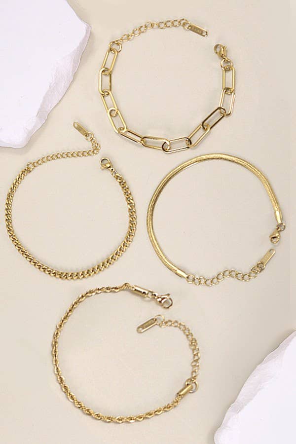 STAINLESS STEEL WATERPROOF TARNISH FREE BRACELET | 40B112: ROPE