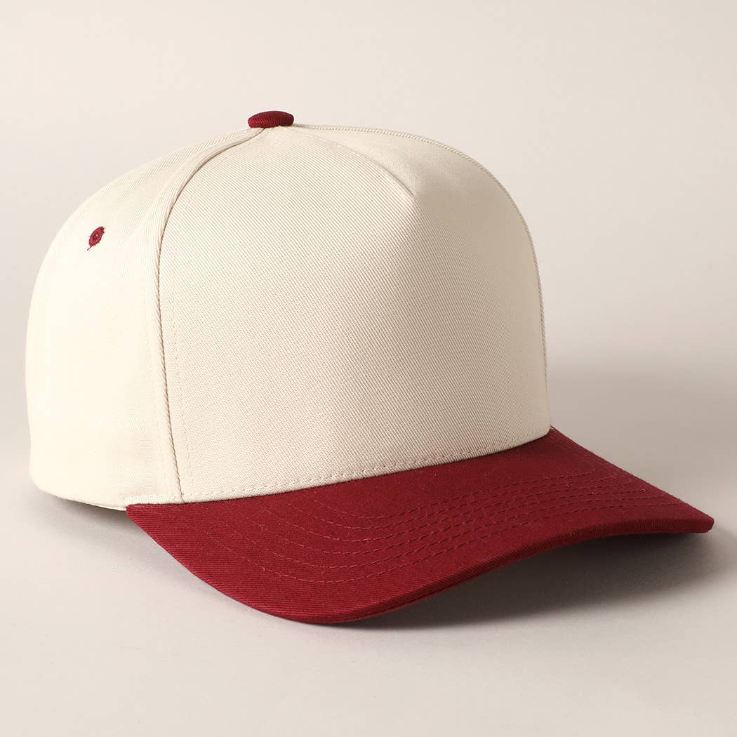 Plain Two-Tone Canvas Cotton Trucker Hat: SKY BLUE / ONE SIZE