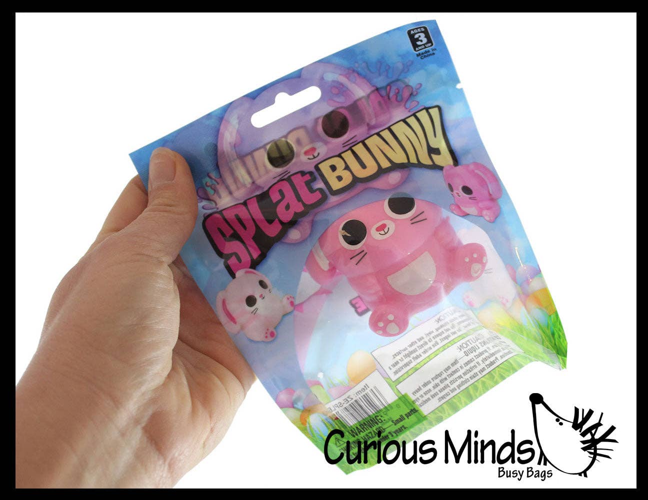 1 Bunny Splat Ball - Water Filled Splat Stress Ball  Easter