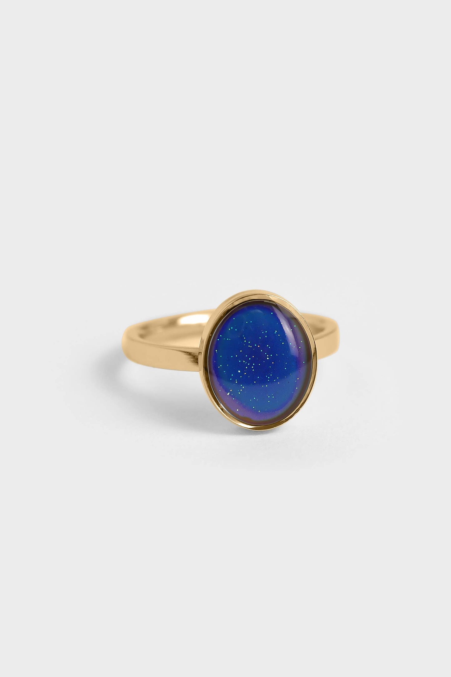 18K Gold PVD Stainless Steel Mood Ring : 7