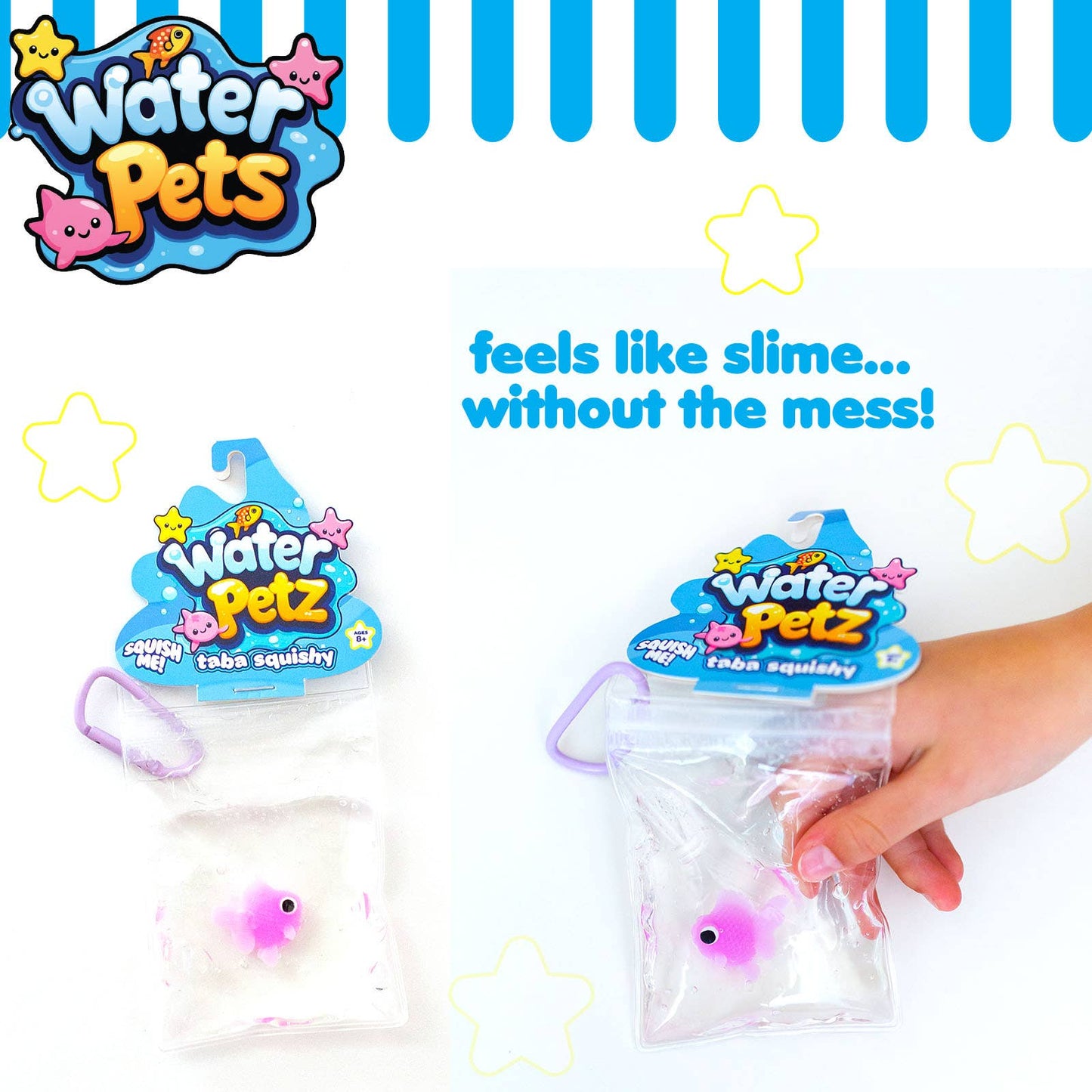 24pc Taba Squishy Mushmeez Water Pets 6 Style Assortment