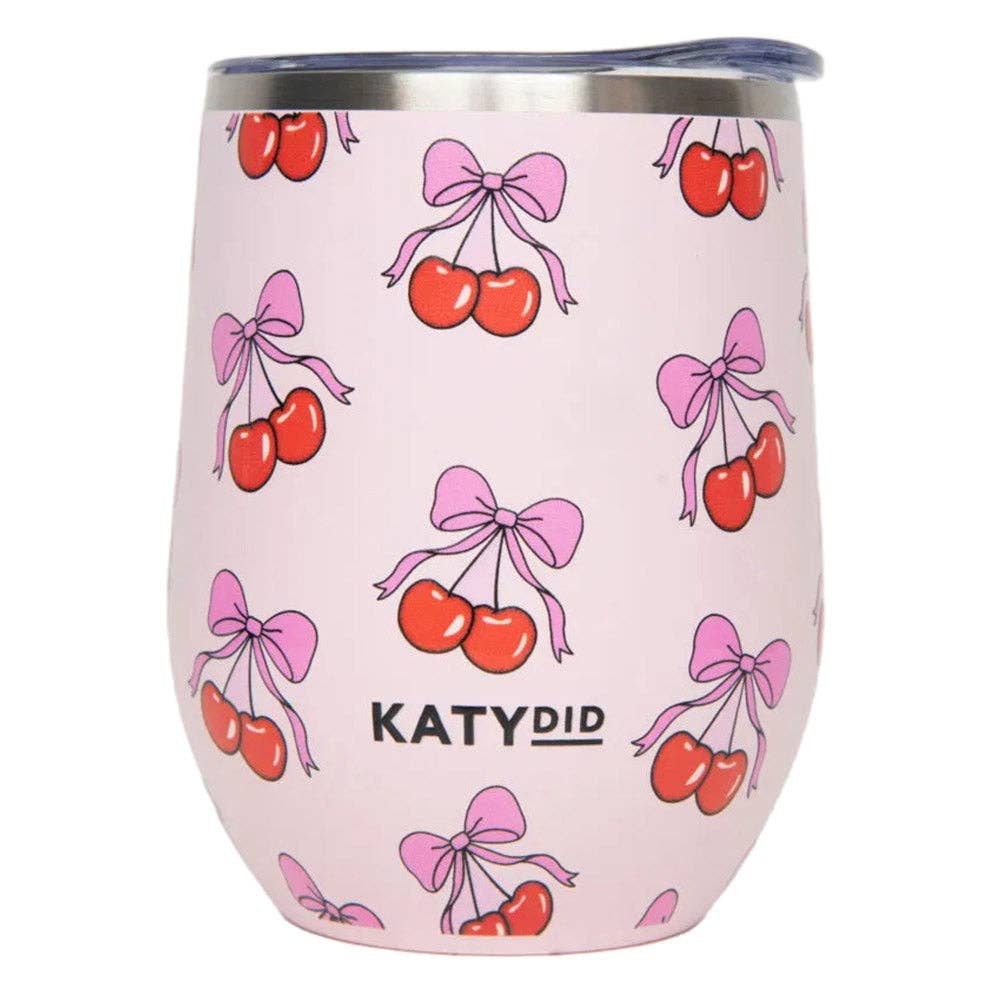 Cherry Bow Wholesale WINE TUMBLER Cup: Light Pink