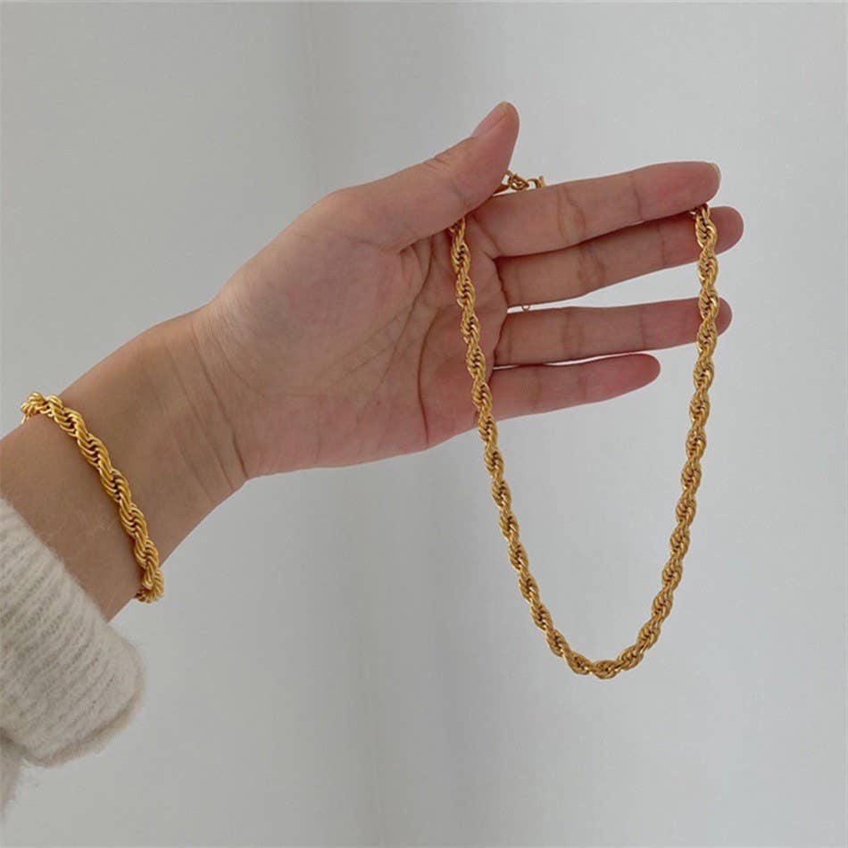 STAINLESS STEEL WATERPROOF TARNISH FREE BRACELET | 40B112: ROPE