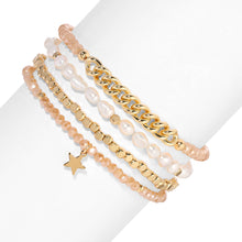 Load image into Gallery viewer, Baroque Pearls and Sahara ab Crystal Bracelet Set/4