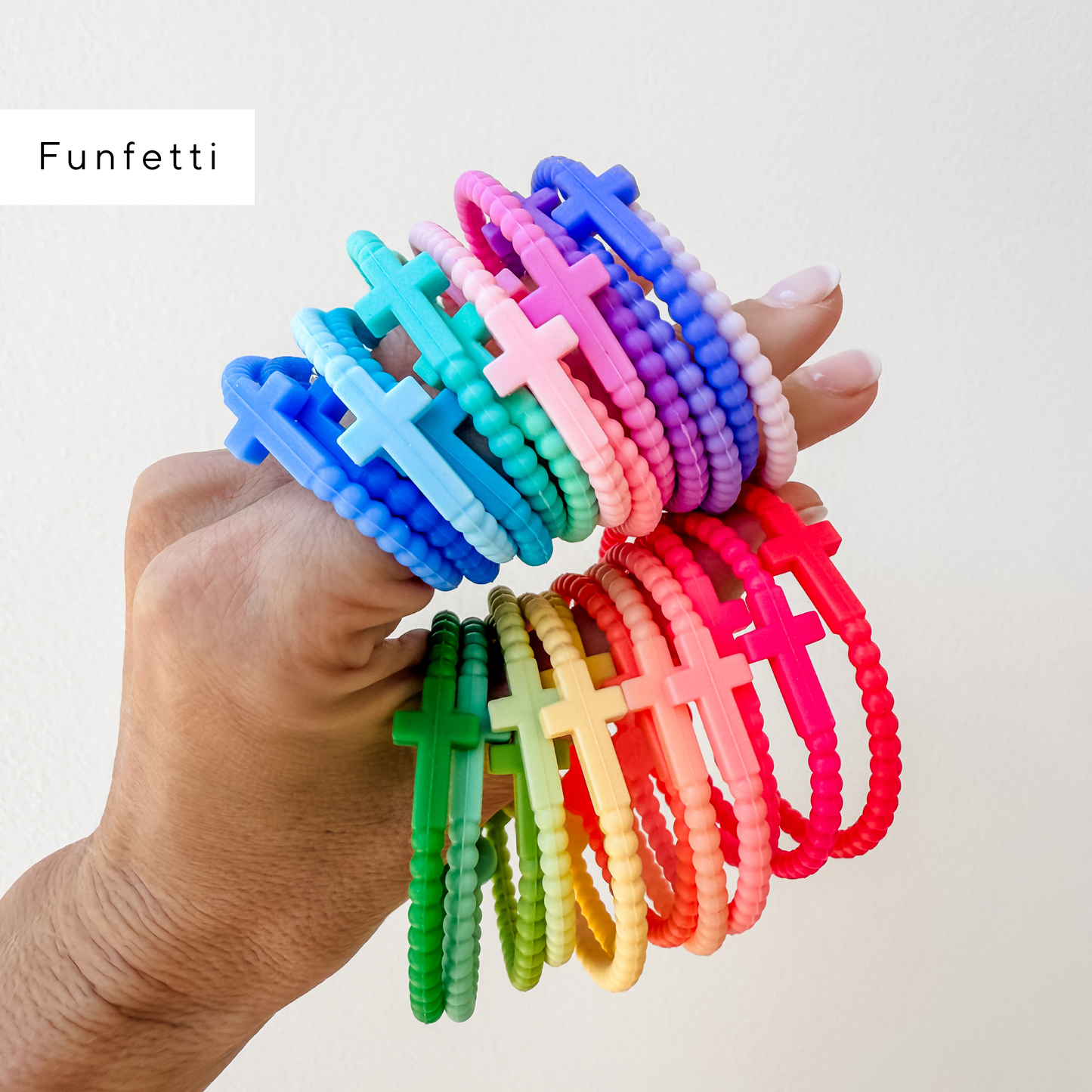 Jesus Bracelets - 25 Packs: Cotton Candy Sky (25 Pack) / Medium