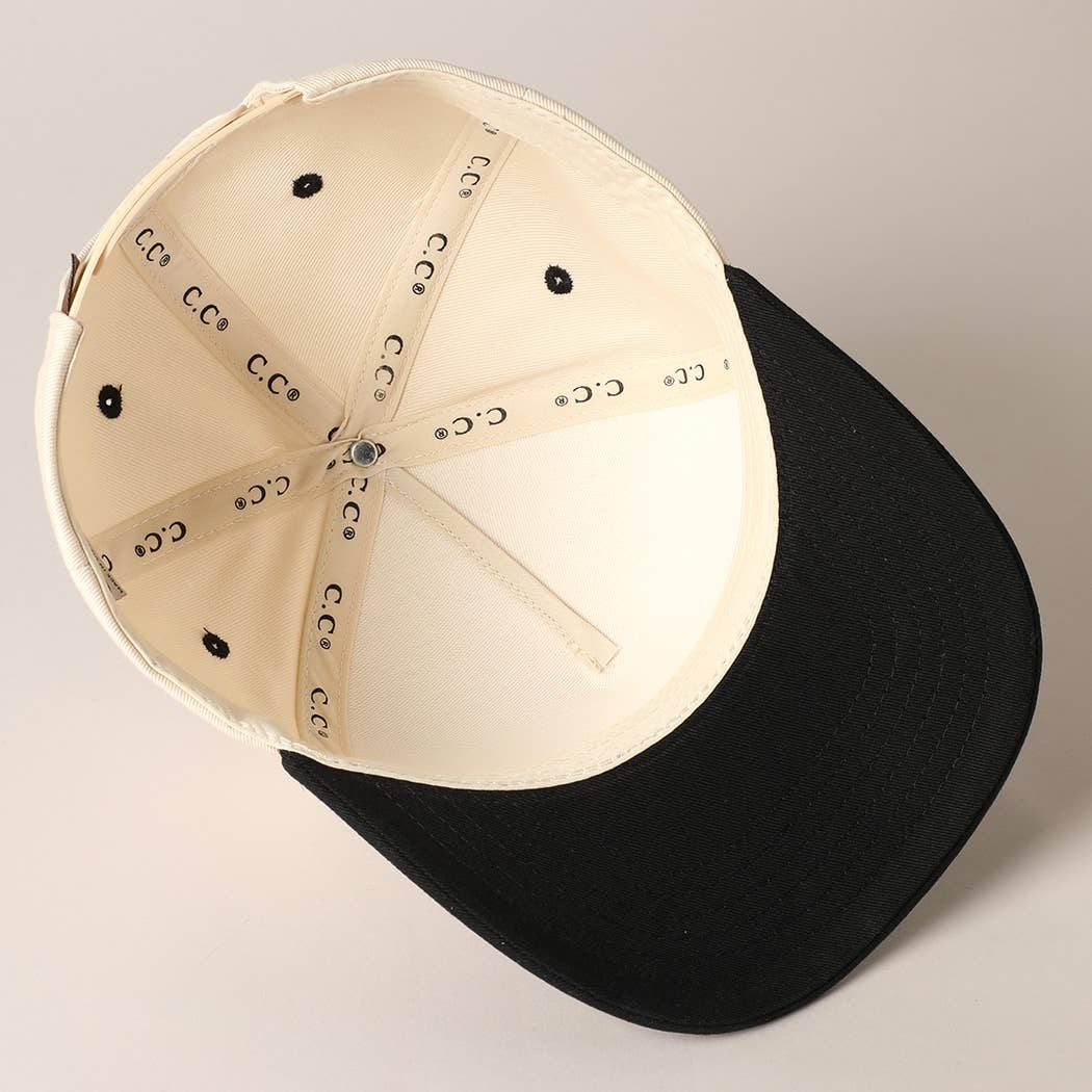 Plain Two-Tone Canvas Cotton Trucker Hat: SKY BLUE / ONE SIZE
