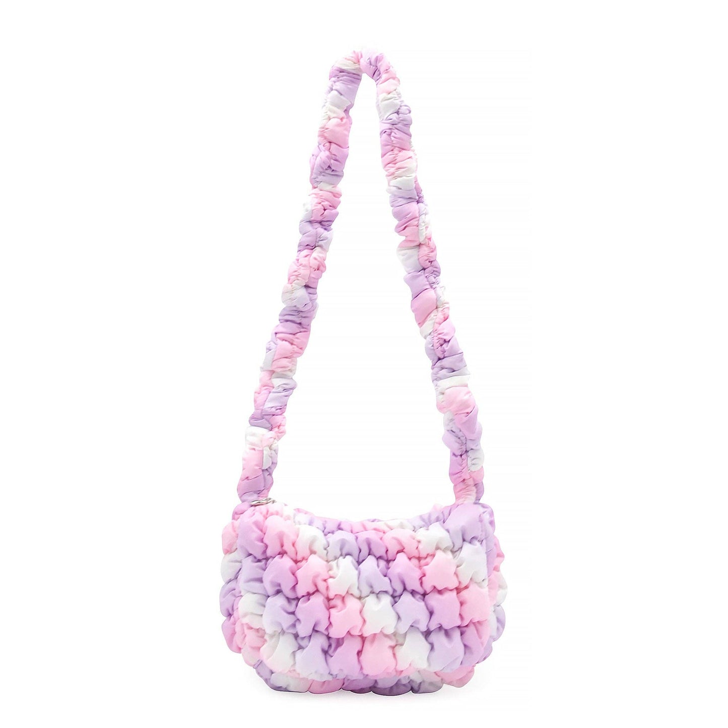 Quilted Scrunchies Mini Sling Bag: Cotton Candy