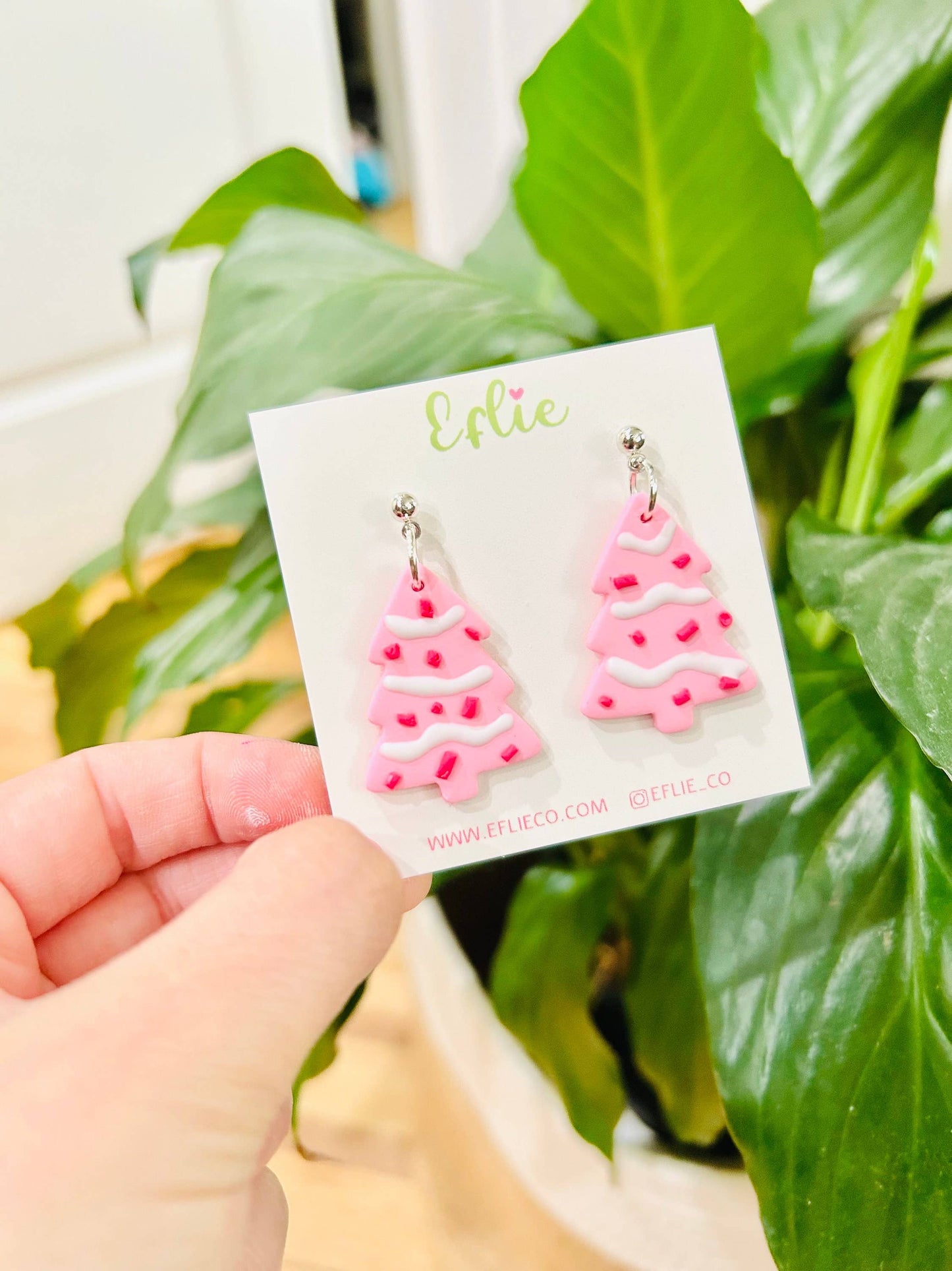 Christmas Tree Cake Stud Earrings Candy Holiday Strawberry: Gold / I Want Both!