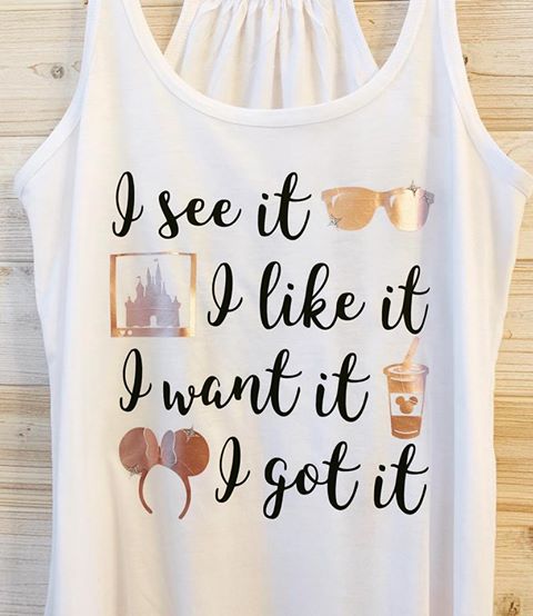 Rose Gold Disney Tank and Shirts