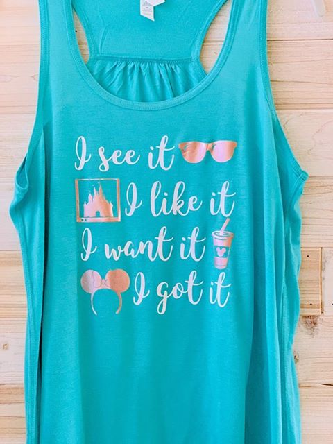 Rose Gold Disney Tank and Shirts