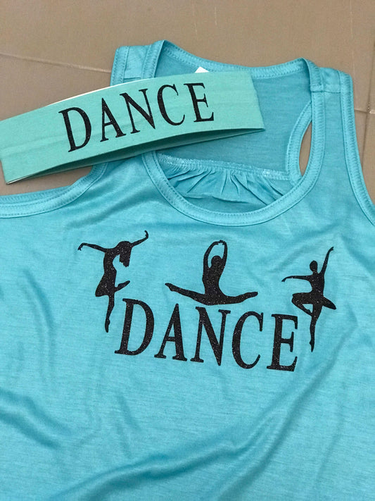 Dance tank with headband