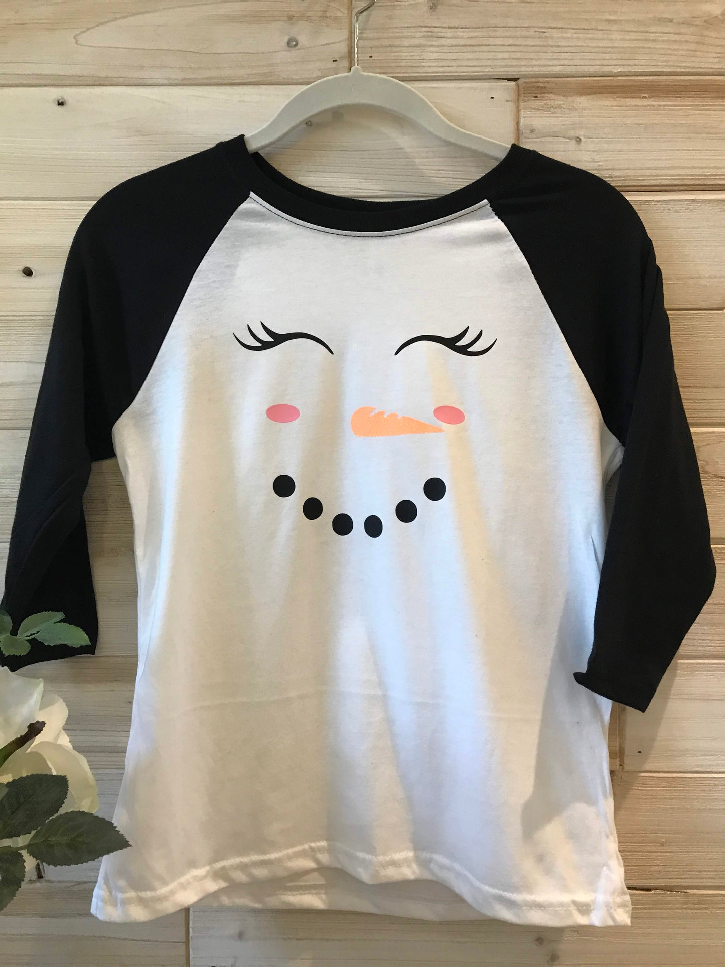 Snowman baseball Tee