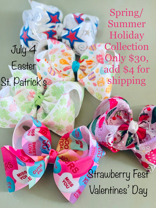 Spring Hair Bow Collection