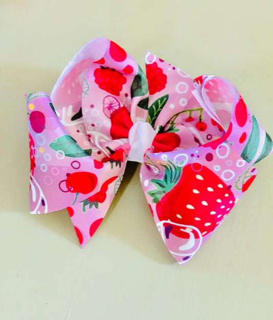 Jumbo Strawberry Hair Bow