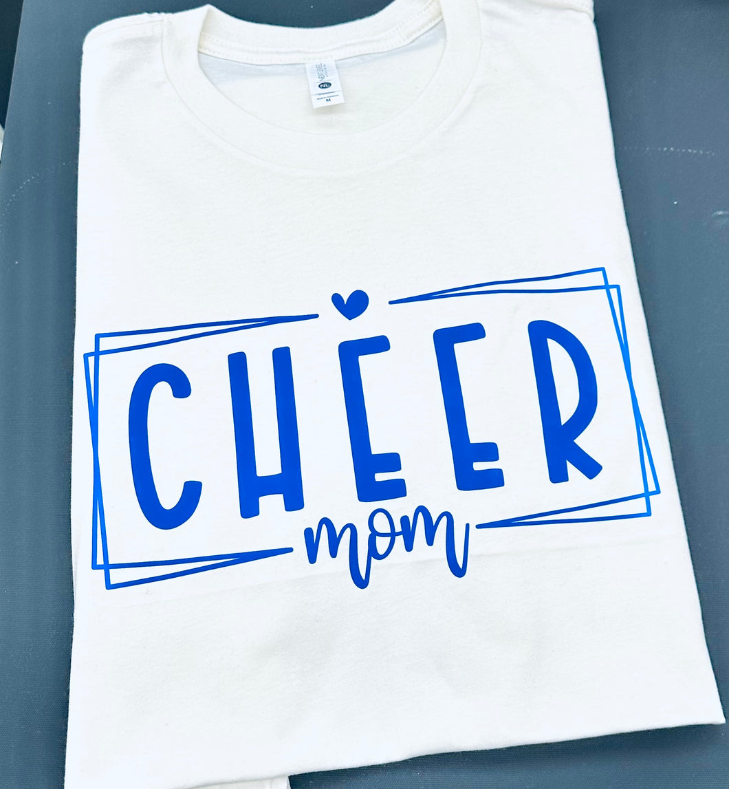 Cheer Mom simple heart design