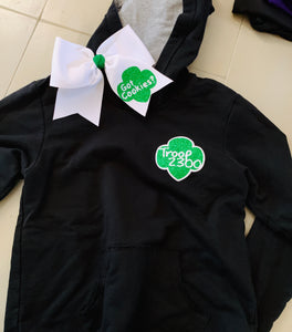 Youth Size Girl Scout Hoodie with Bow